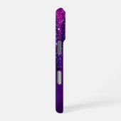 Cute Paarse roze Unicorn Glitter Driemonogram iPhone Hoesje (Rechterkant)
