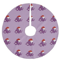 Cute Paarse Santa Elephant