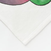 Cute Paarse Shell Zee Turtle Fleece Deken (Hoek)