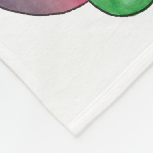 Cute Paarse Shell Zee Turtle Fleece Deken (Hoek)