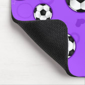 Cute Paarse Soccer Star Print Muismat (Hoek)