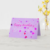 Cute Paarse Stars Kleindochter Birthday Kaart (Gele Bloem)