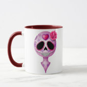 Cute Paarse Sugar Skull Mok (Links)