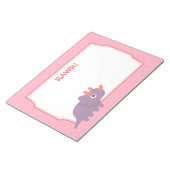 Cute Paarse triceratops dinosaur voor kinderen Notitieblok (Schuin)