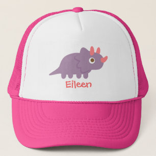 Cute paarse triceratops dinosaur voor trucker pet