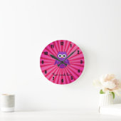 Cute paarse uil ronde klok (Huis)