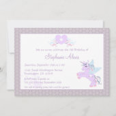 Cute paarse unicorn pony kaart (Voorkant)