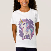Cute Paarse Unicorn T-shirt (Voorkant)