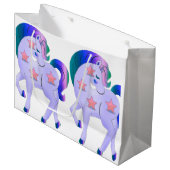 Cute Paarse Unicorns Groot Cadeauzakje (Voorkant Gekanteld)