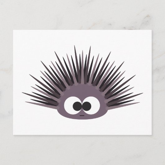 Cute Paarse Zee Urchin Briefkaart (Voorkant)