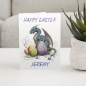 Cute Paas Waterverf Draak Met Eieren Kaart