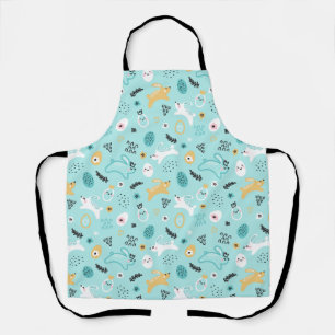 Cute Paashaas Patroon Kawaii Konijnen Eieren Schort