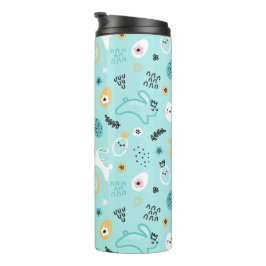 Cute Paashaas Patroon Kawaii Konijnen Eieren Thermosbeker
