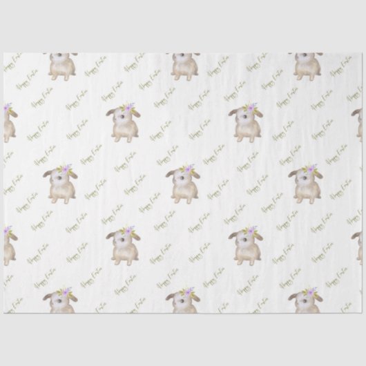 Cute Paashaas Serie Design 2 Tissuepapier (Voorkant)