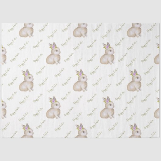Cute Paashaas Serie Design 4 Tissuepapier (Voorkant)