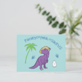 Cute Pachycephalosaurus Briefkaart (Staand voorkant)