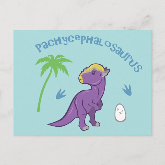 Cute Pachycephalosaurus Briefkaart (Voorkant)