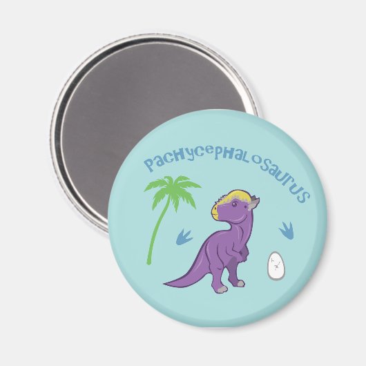 Cute Pachycephalosaurus Magneet (Voorkant / Achterkant)