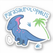 Cute Pachycephalosaurus Sticker (Voorkant)