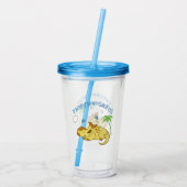 Cute Pachyrhinosaurus Acryl Drinkbeker (Achterkant)