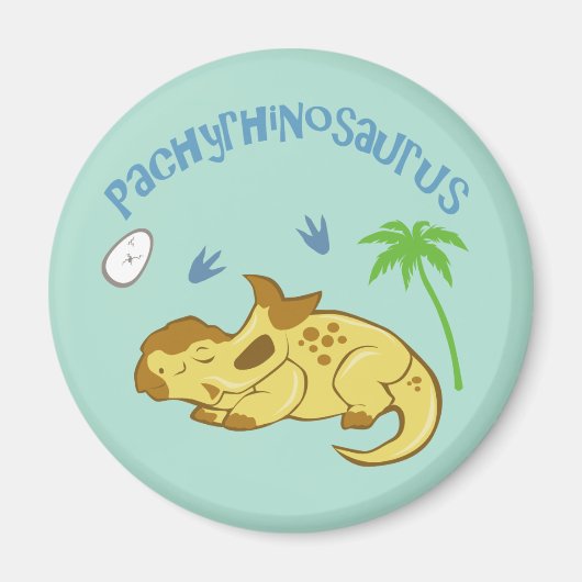 Cute Pachyrhinosaurus Magneet (Voorkant)