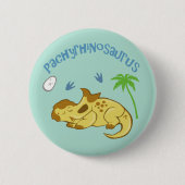 Cute Pachyrhinosaurus Ronde Button 5,7 Cm (Voorkant)