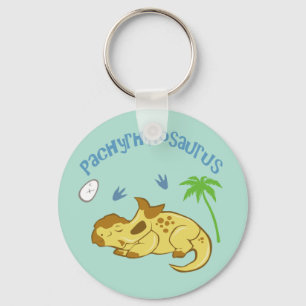 Cute Pachyrhinosaurus Sleutelhanger