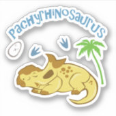 Cute Pachyrhinosaurus Sticker (Voorkant)