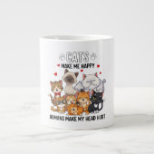 Cute Pack of Happy Cats Grote Koffiekop (Voorkant)