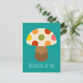 Cute paddenstoel denken aan jou briefkaart (Staand voorkant)