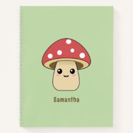 Cute Paddenstoel Groen Notitieboek