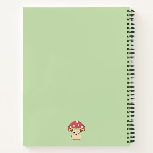Cute Paddenstoel Groen Notitieboek (Achterkant)