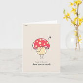 Cute paddenstoel Ik hou zoveel van je! Kaart (Gele Bloem)