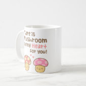 Cute paddenstoel in mijn hart voor je zoete woords koffiemok (Voorkant links)
