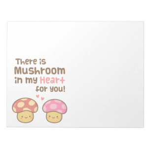Cute paddenstoel in mijn hart voor je zoete woords notitieblok