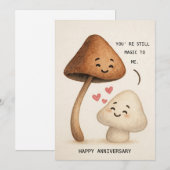 Cute paddenstoel jubileumkaart feestdagenkaart (Voorkant / Achterkant)