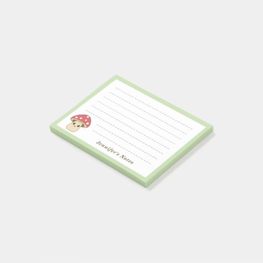 Cute Paddenstoel Post-it® Notes (Schuin)