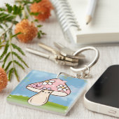 Cute Paddenstoel Sleutelhanger (Voorkant Rechts)