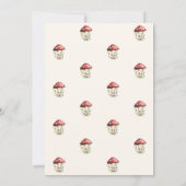 Cute Paddenstoel Watercolor Babyshower Uitnodiging (Achterkant)