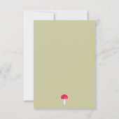Cute paddenstoel waterverf rustige baby shower bedankkaart (Achterkant)