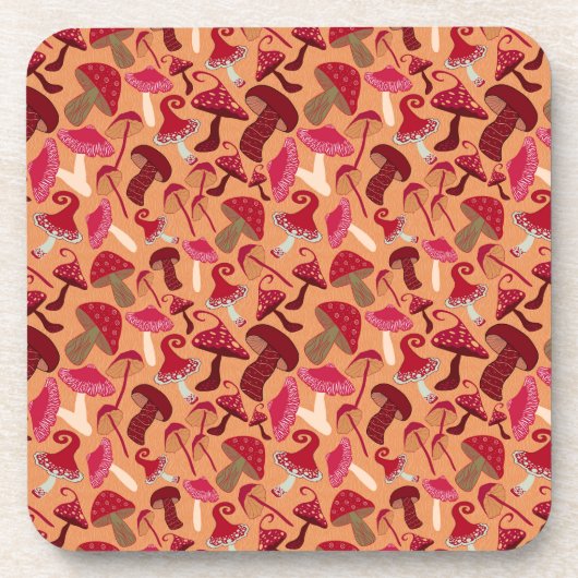 Cute paddenstoelen bier onderzetter (Voorkant)