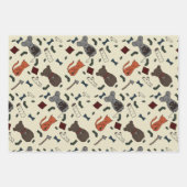 Cute paddenstoelen en Beer, egel, muis Winter Inpakpapier Vel (Voorkant 2)