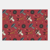 Cute paddenstoelen en Beer, egel, muis Winter Inpakpapier Vel (Voorkant)