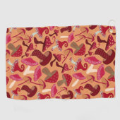 Cute paddenstoelen golfhanddoek (Horizontaal)