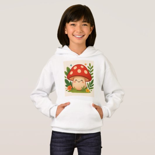 Cute Paddenstoelen Hoodie voor Kinderen (Voorkant volledig)