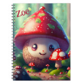 Cute paddenstoelen in het bos - veel geluk notitieboek (Voorkant)