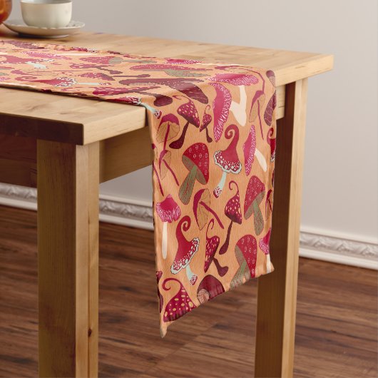 Cute paddenstoelen korte tafelloper (Voorbeeld)