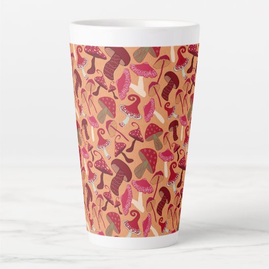 Cute paddenstoelen latte mok (Voorkant)