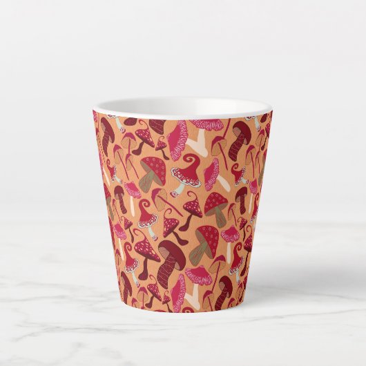 Cute paddenstoelen latte mok (Voorkant)