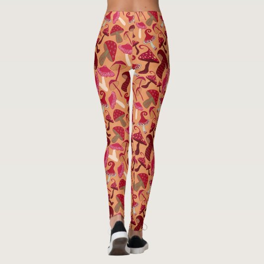 Cute paddenstoelen leggings (Achterkant)
